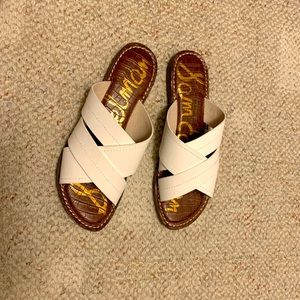 Sam Edelman slide sandal in bright white